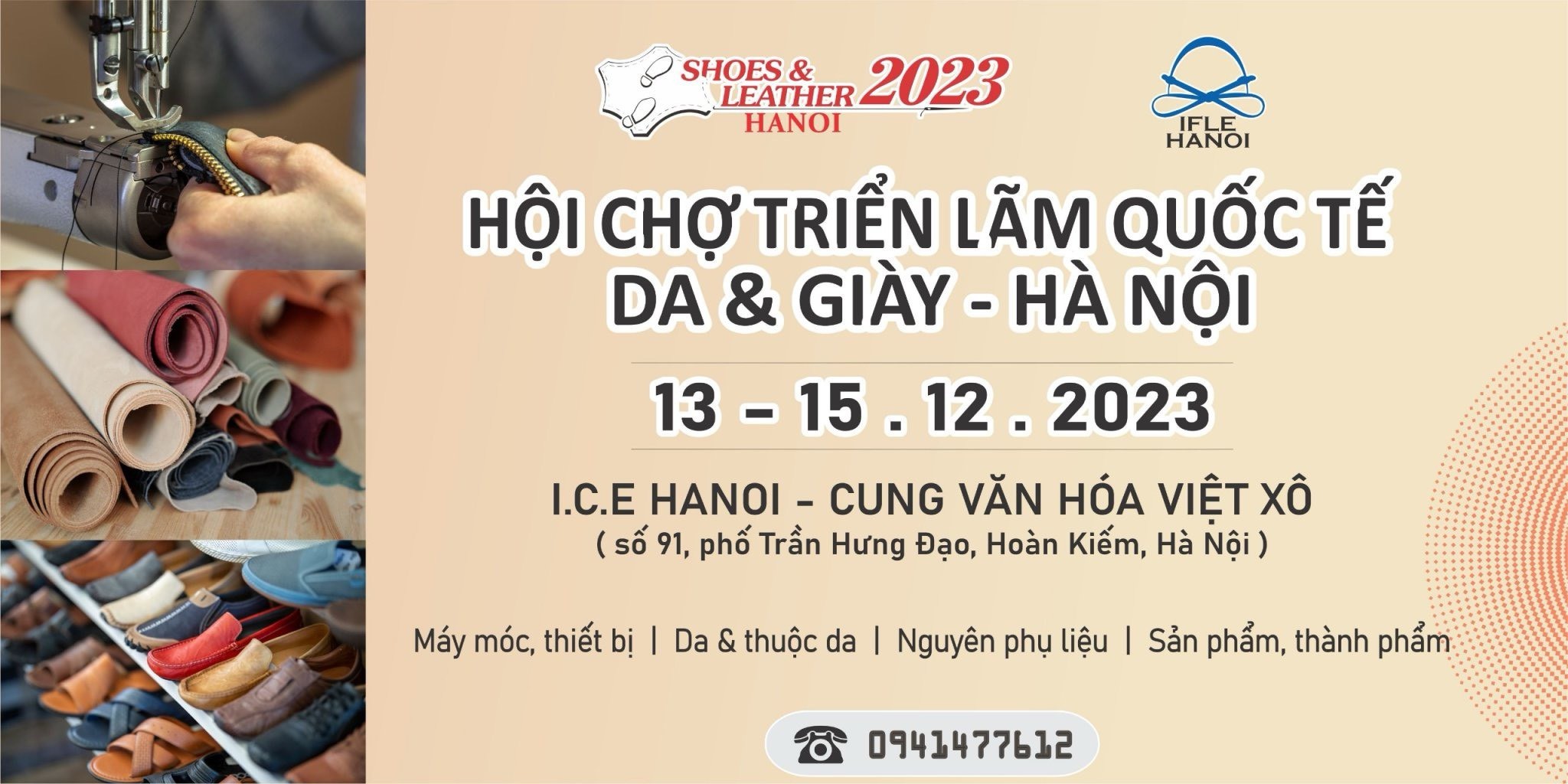 Thư mời tham gia Triển lãm Quốc tế Da và Giầy lần thứ 23 tại Việt Nam TP Hồ Chí Minh từ 12-14/7/2023; Hà Nội từ 13-15/12/2023