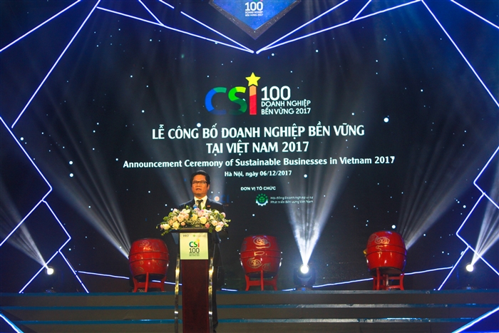 Lễ công bố doanh nghiệp bền vững tại Việt Nam 2017